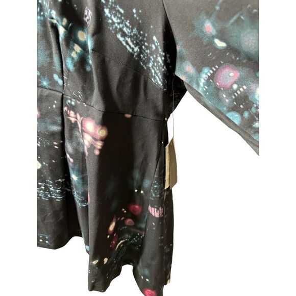 Melissa McCarthy Seven7 Tunic Top Womens Size 2X Black City Lights Zip Up NWT! - Picture 5 of 9